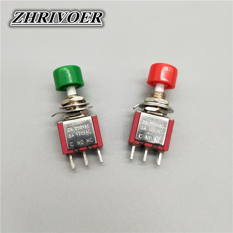 5 шт. DS-612 3-контактный C-NO-NC 6 мм мини-переключатель мгновенного действия с автоматическим включением-(вкл.) 5 А/кнопка сброса в тумблеры 6 цветов