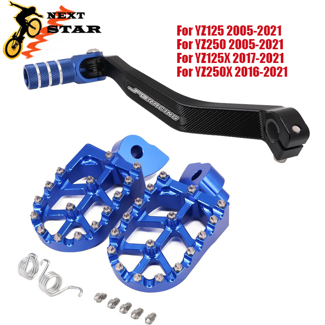 Repose-pieds et manette de vitesse CNC pour moto, repose-pieds pour YAMAHA YZ85 YZ125 YZ250 125X YZ250F YZF WRF 250 450 YZF250 WRF250 WR450F 2005-2020 2021
