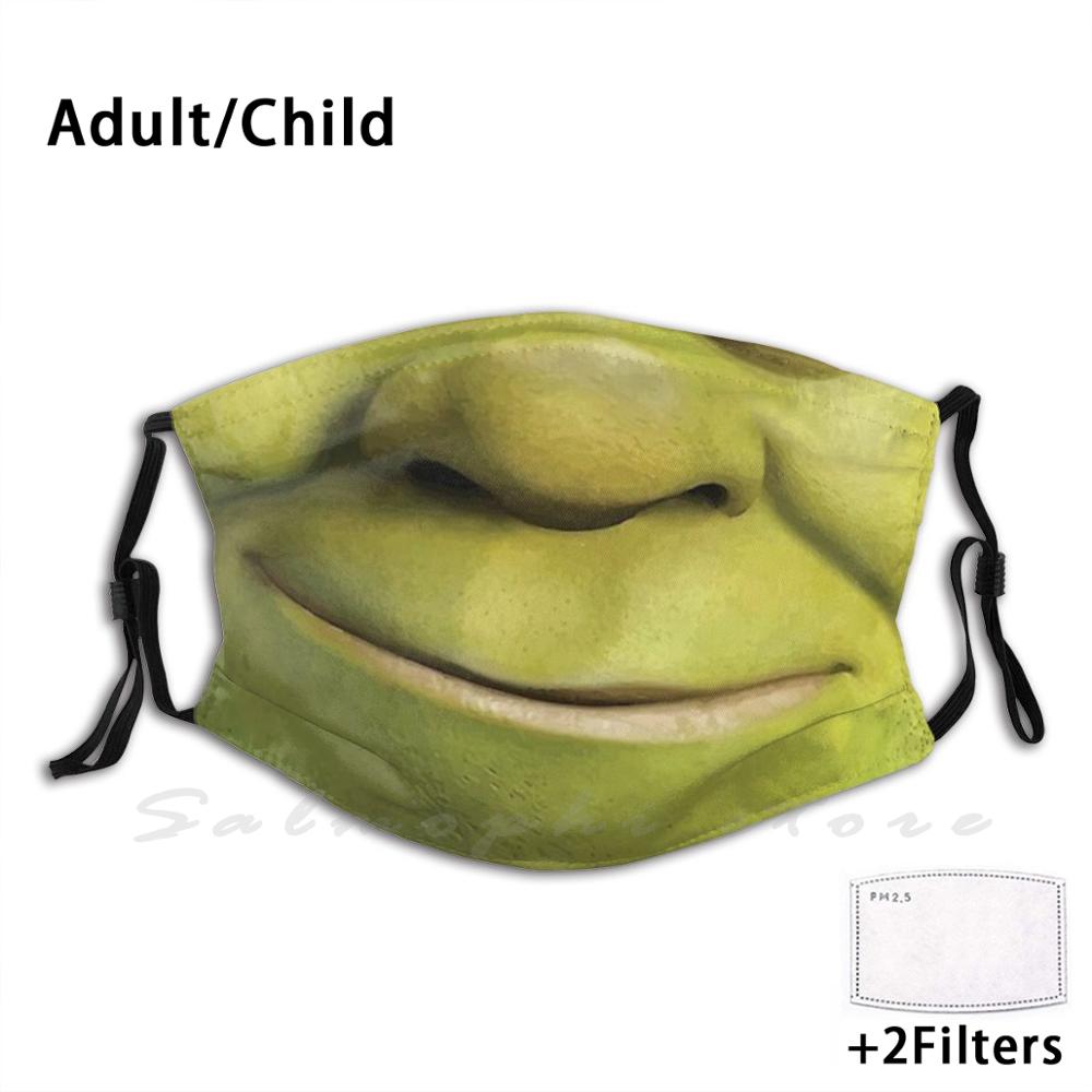 Shrek ผู้ใหญ่เด็กกรองฝุ่น Diy หน้ากาก Shrek ภาพยนตร์การ์ตูน Dora หน้ากากใบหน้าตลก