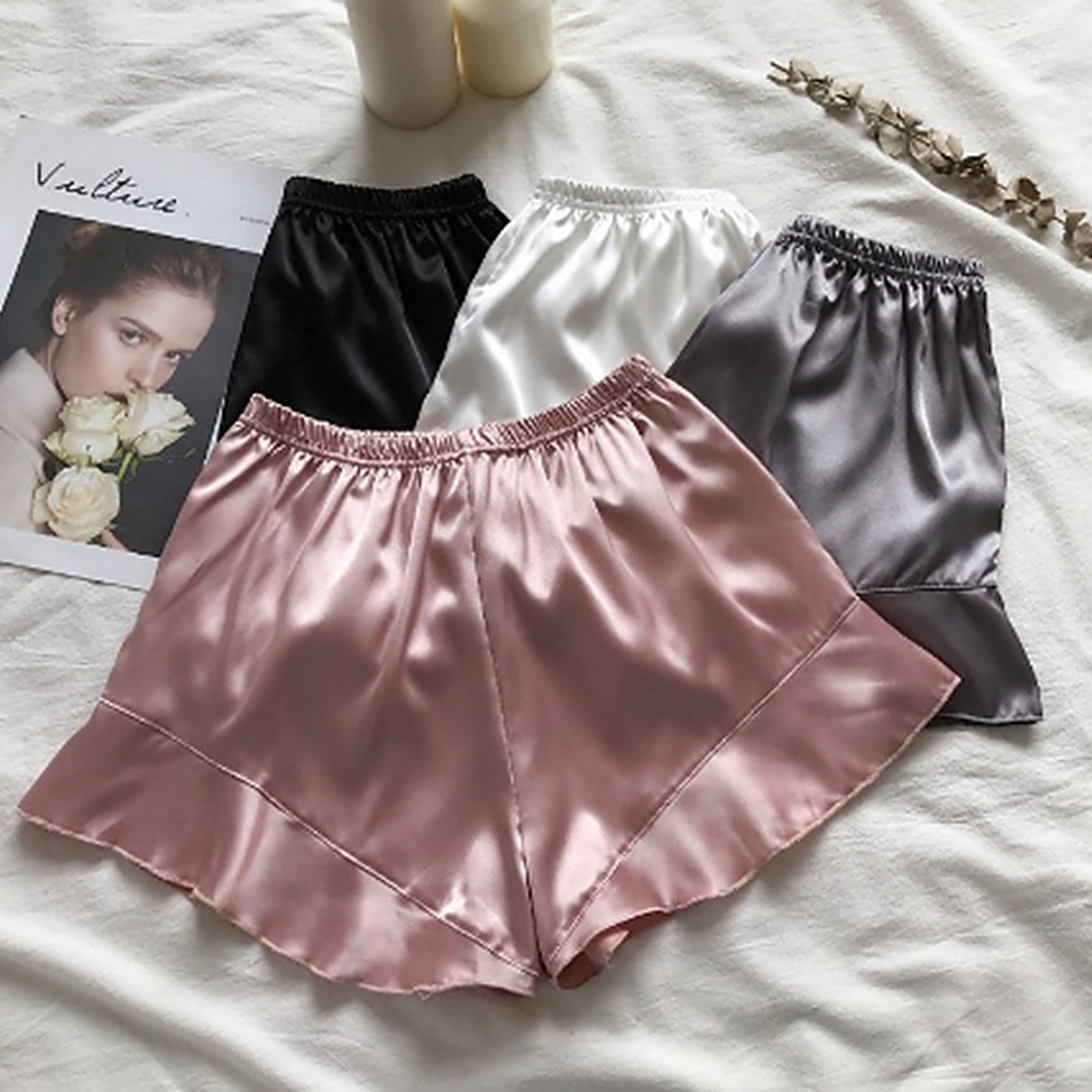 Satijnen Shorts Vrouwen Ondergoed Veiligheid Korte Broek Zomer Sexy Dunne Losse Knicker Slipje Onder Rok Shorts Boxer Shorty