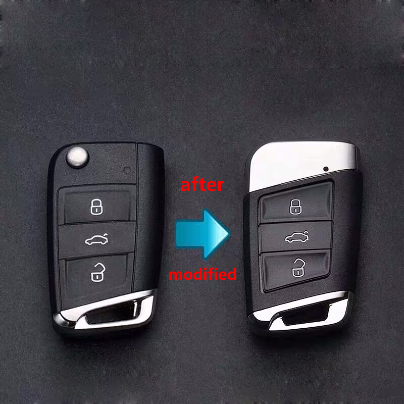 Корпус для модифицированного ключа-пульта MQB для автомобилей VW Golf, Jetta, Tiguan, Polo, Skoda Superb, Octavia, Yeti, Fabia, Cupra, SEAT