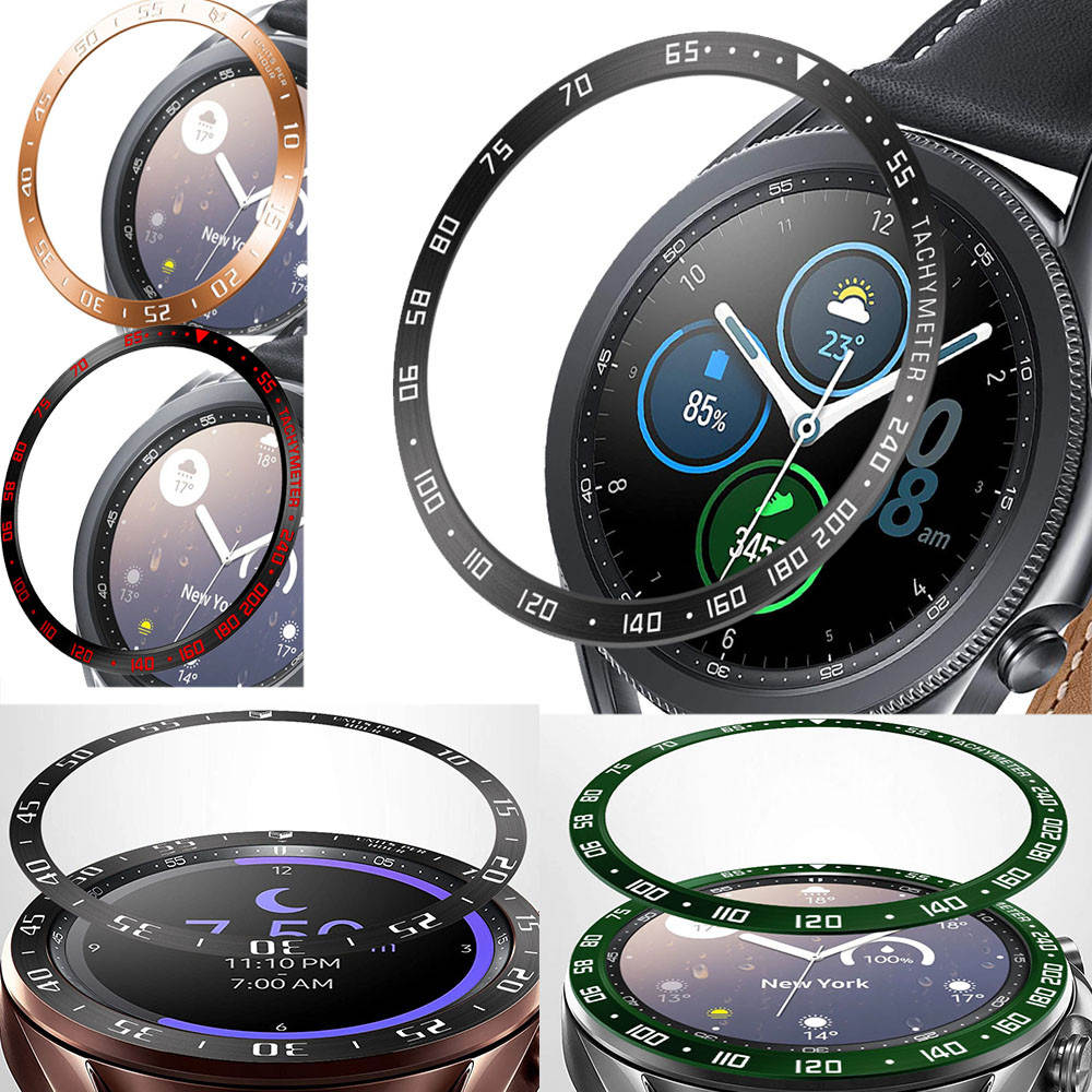 Металлический чехол со стальным кольцом-рамкой для Samsung Galaxy Watch 3 45 мм 41 мм, ремешок с клейким корпусом, аксессуары для умных часов Galaxy Watch 3, новинка