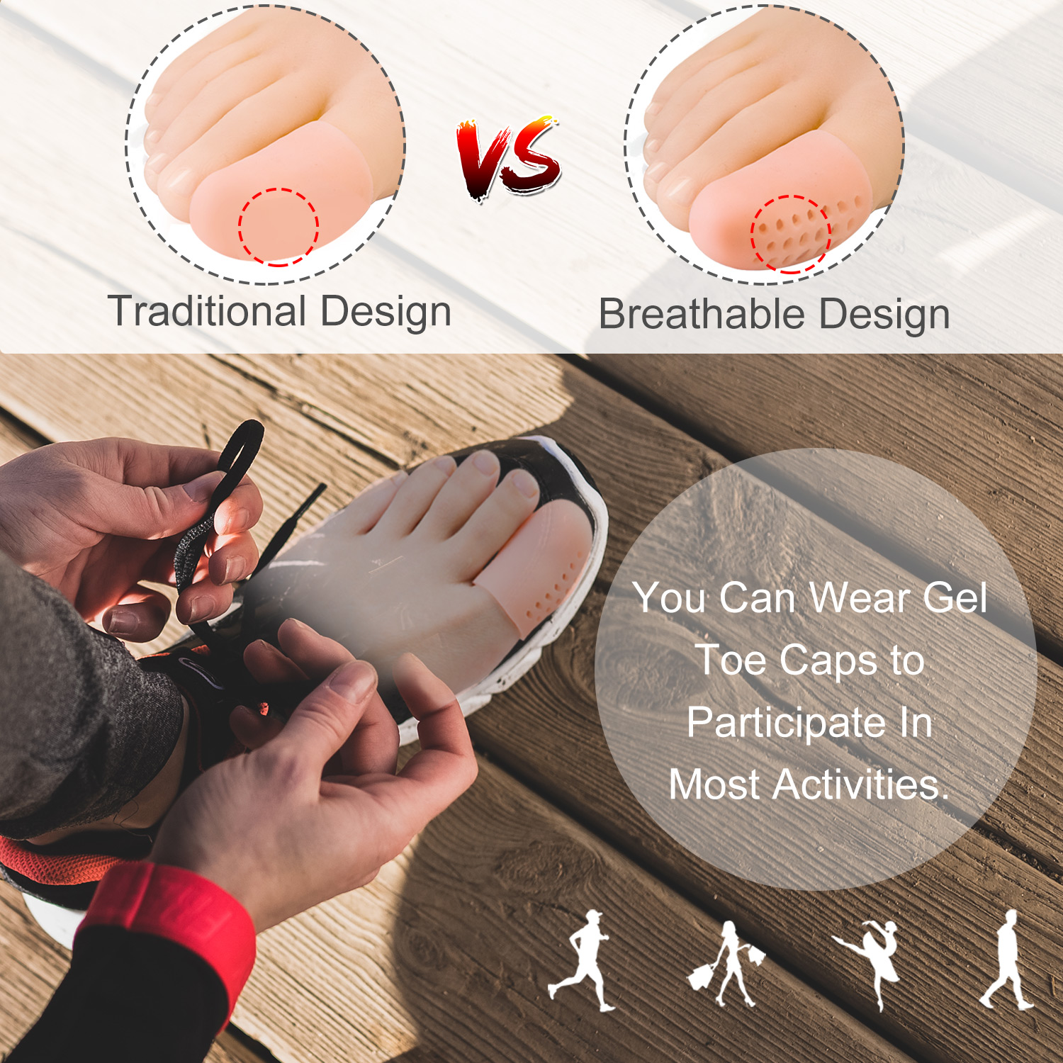 2/4/6Pcs ซิลิโคน Big Toe ป้องกัน Toe Separator Bunion Hallux Valgus Corrector Corns Blisters anti-Pain Foot Protector