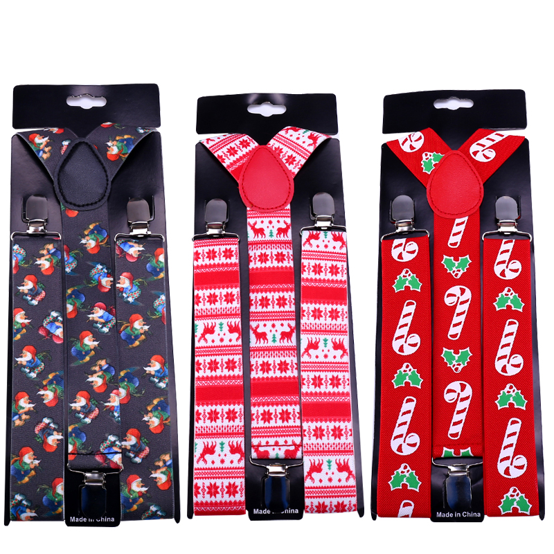 男性と女性のためのサスペンダーベルト,クリスマス,パンツ,シャツ,結婚式,ギフト,伸縮性のあるガルス,3.5 cm