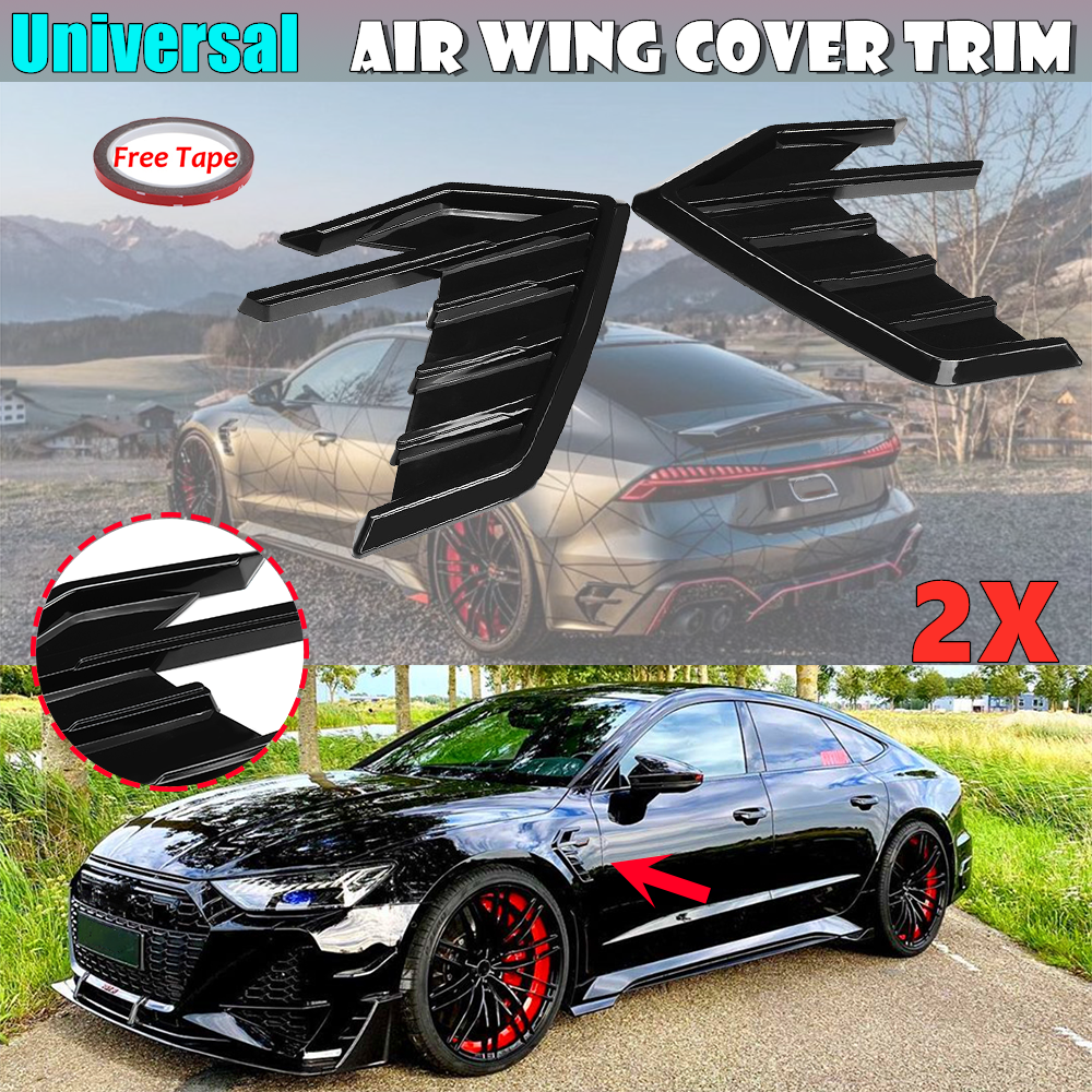 Universal รถด้านข้าง Fender Vent Wing ฝาครอบ Fender ตกแต่งสําหรับ AUDI A3 A4 A5 A6 A7 A8 Q3 Q5 Q7 RS5 RS6 RS7 S3 S4 TT
