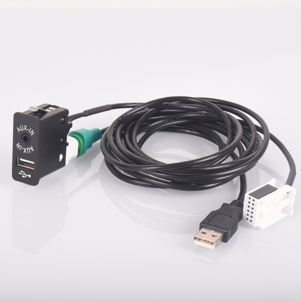 Adaptador de enchufe de entrada auxiliar USB para coche, para BMW E60 E61 E63 E81 E87 E90 F10 F12 E70 X1 X3 X5 para MINI Cooper R56