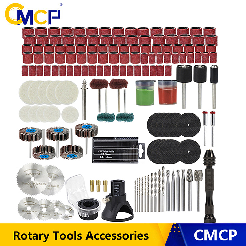 Herramientas eléctricas CMCP, juego de accesorios de herramienta rotativa Dremel para lijar, pulir, herramientas de molienda, grabado de Metal y madera, accesorios Dremel