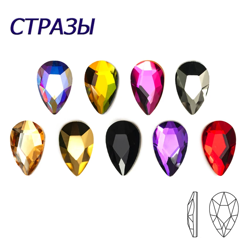 5x8mm 20pcs Pear DROP เล็บ Strass เกาหลีแฟชั่น 3D เล็บ Art Rhinestone Flatback คริสตัลหินสําหรับ DIY เล็บอุปกรณ์เสริม