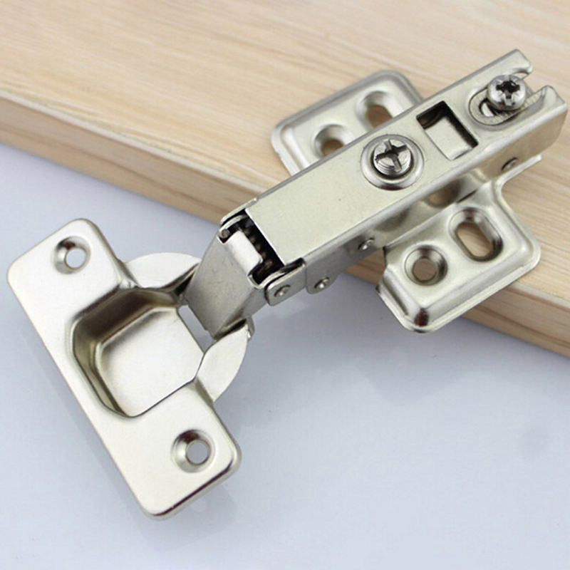 Bisagras hidráulicas de acero inoxidable con amortiguador para muebles, bisagras de puerta de cierre suave y gruesas para armarios, 35mm