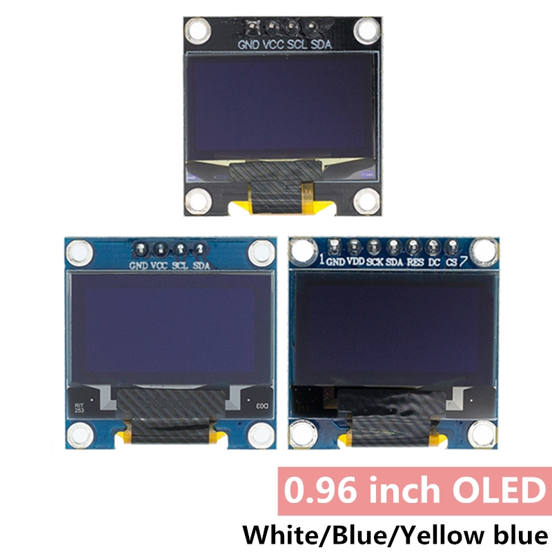 オリジナル 0.96 "OLED SPI/IIC I2C ホワイト/ブルー/イエローブルー 0.96 インチ OLED モジュール 128X64 OLED LCD LED ディスプレイモジュール ARDUINO 用