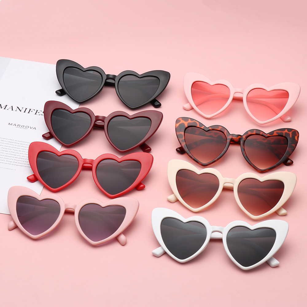 Occhiali da sole a forma di cuore occhiali da sole a forma di occhio di gatto firmati da donna occhiali da sole a forma di cuore retrò da donna protezione UV400