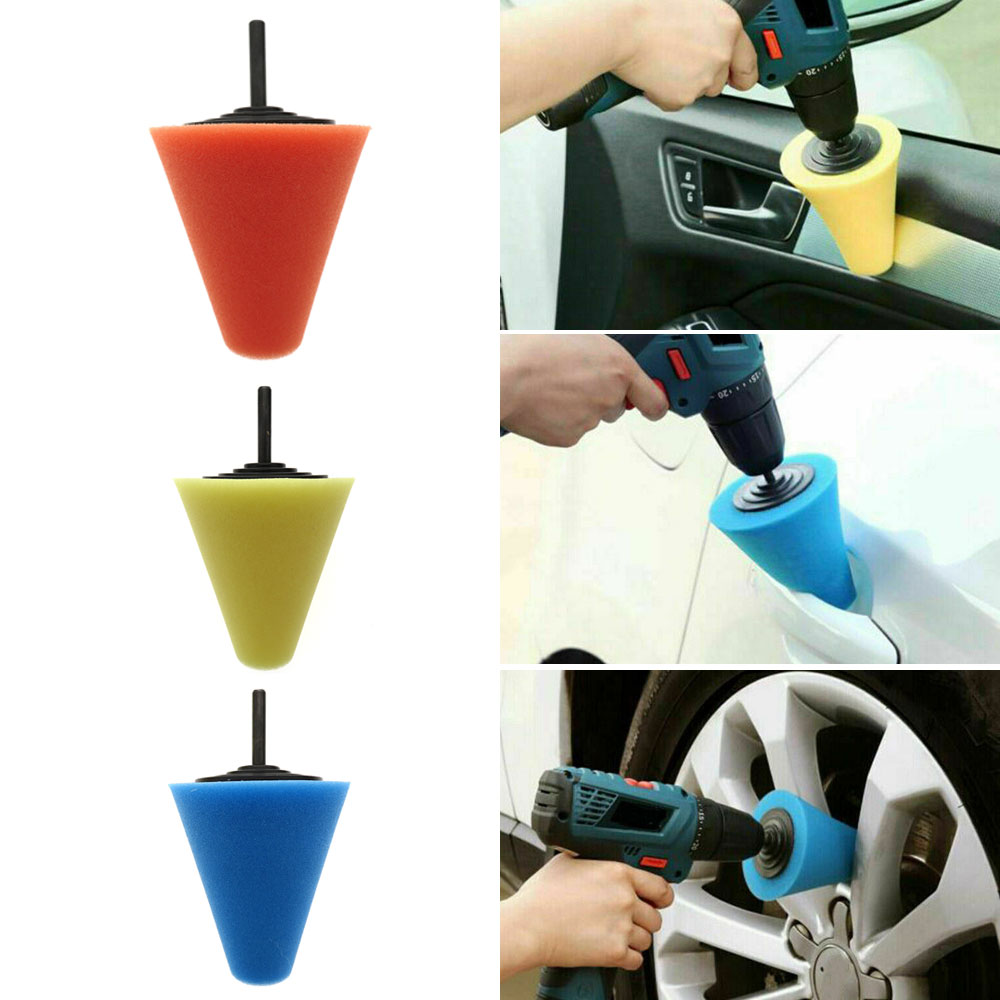 1x cubo de rueda de coche, vástago para pulir, almohadilla de esponja para pulir, herramientas automáticas calmas para quemar bolas, esponja para pulir, limpieza de ruedas de coche