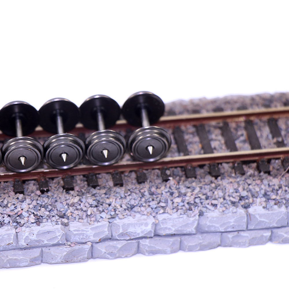 Evemodel Trenes Parte 12 piezas Escala HO 1:87 36 "Conjuntos de ruedas Ruedas de metal CC Eje de metal C8724