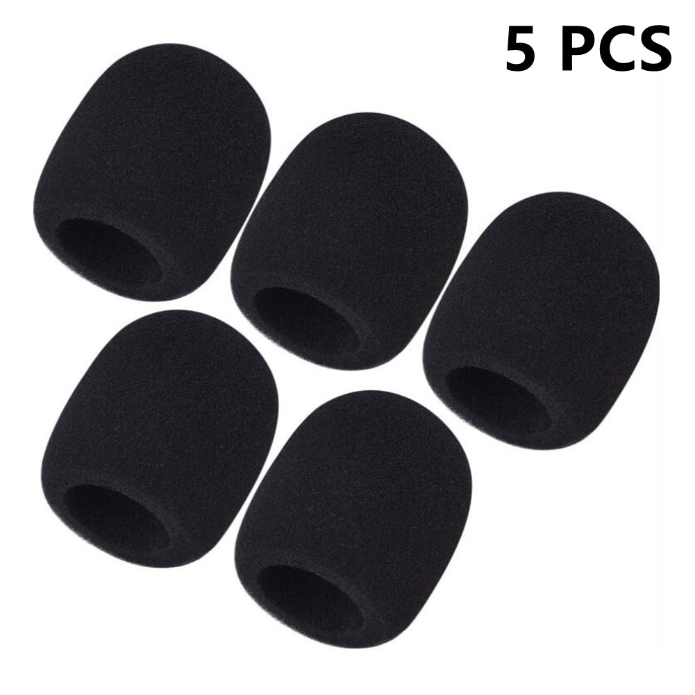5Pcs Microphone Foam Covers Thickened Handheld Stage Microphone Windscreen Foam Case Cover Protector For Meeting Mic