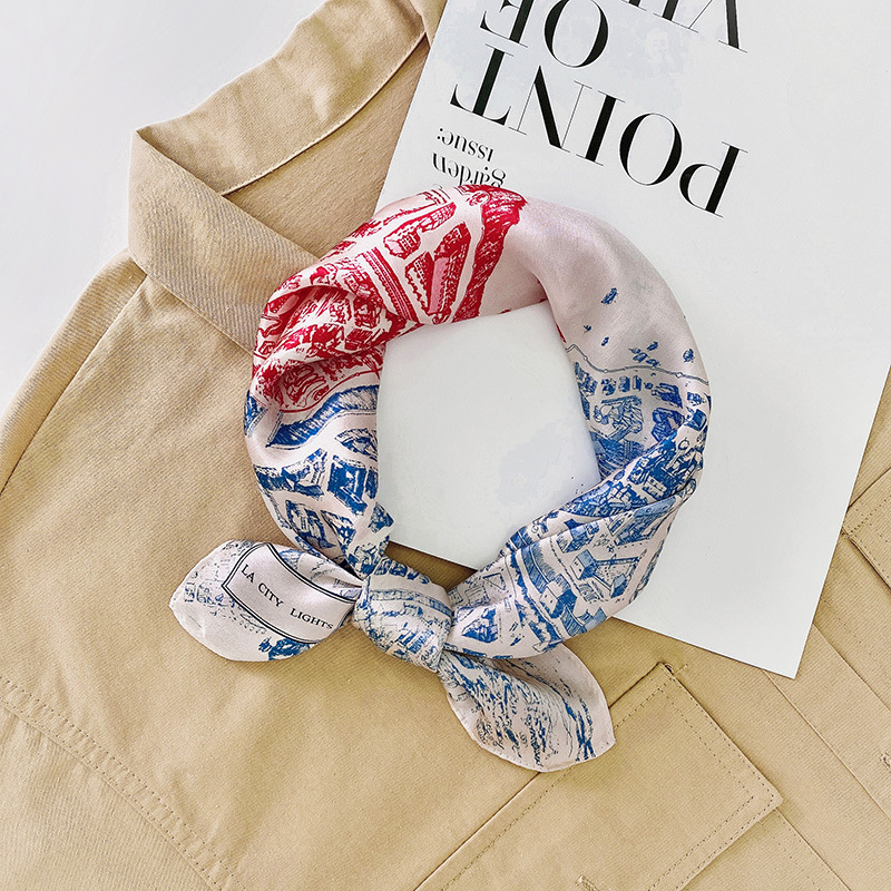 100% lenços quadrados de seda real feminino bandana alta qualidade impresso foulard lenços de cabelo saco gravata macio lenço bandana