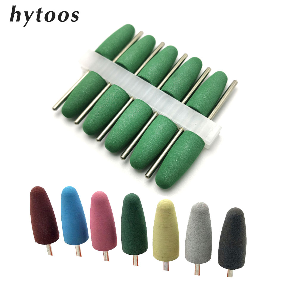 HYTOOS 10 Buah Mata Bor Rotary Alat Poles Bit untuk Manicure Pedicure Perawatan Kuku Bor Listrik Aksesoris