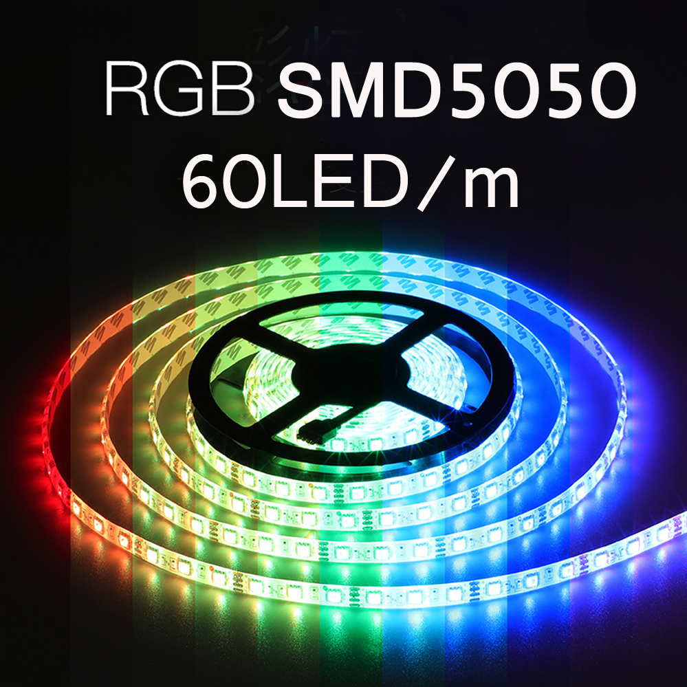 Taśma LED 5050 RGB 12V 24V 5m 10m 20m 30m 50m 100m Elastyczne światło 6mm 10mm Taśma 60LED/m Wysoka jasność Wstążka Waterprof Decor