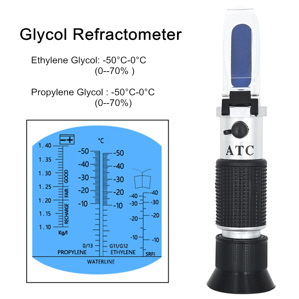 Cầm Tay Glycol Khúc Xạ Xe Chất Chống Đông 1-1.4 Pin Axit Nước Làm Mát Động Cơ Máy Công Cụ Dịch Khúc Xạ Bút Thử ATC
