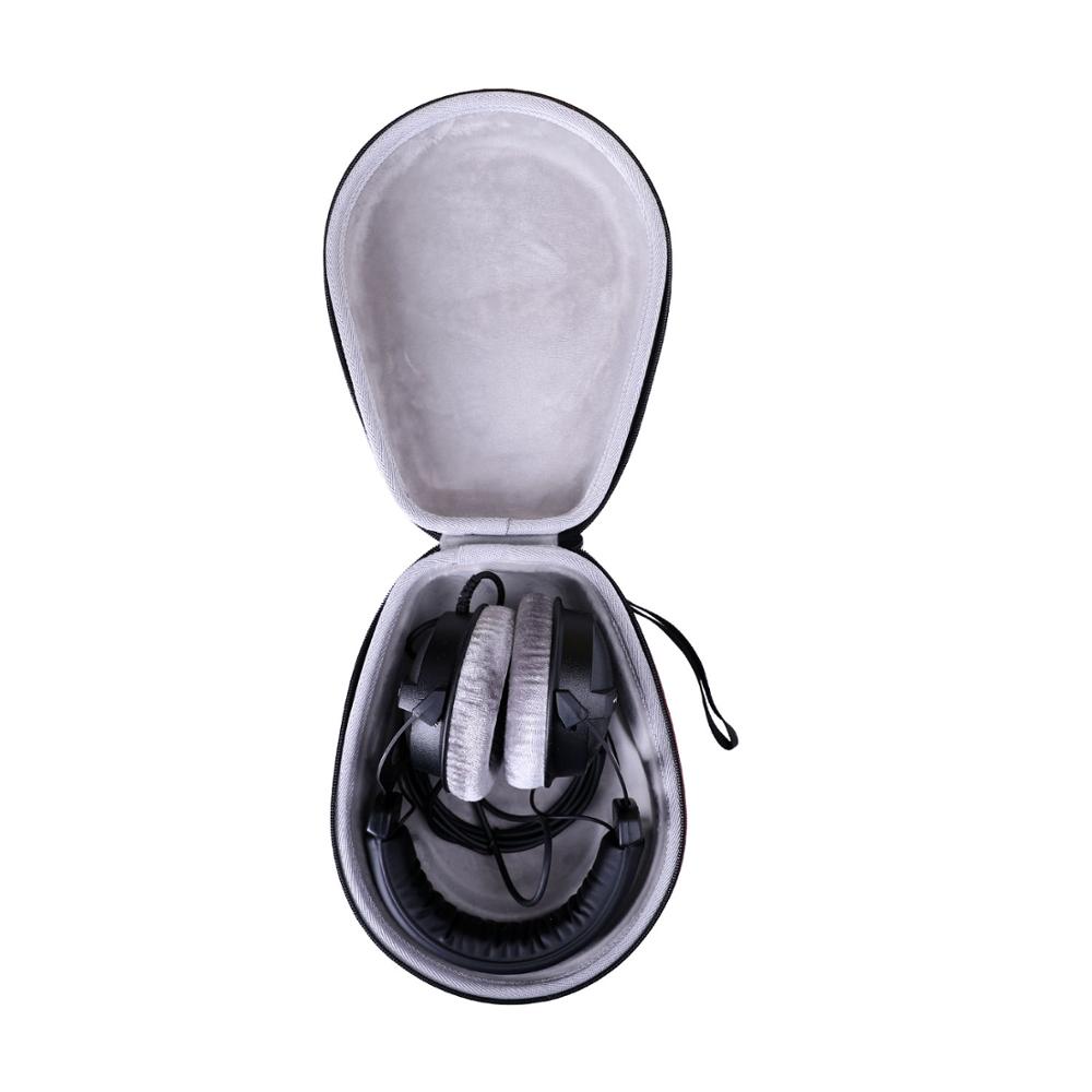 LTGEM Chống Nước Cứng EVA Dành Cho Tai Nghe Beyerdynamic DT 770 PRO 80 Ohm Over-Phòng Thu Tai Nghe Màu Đen