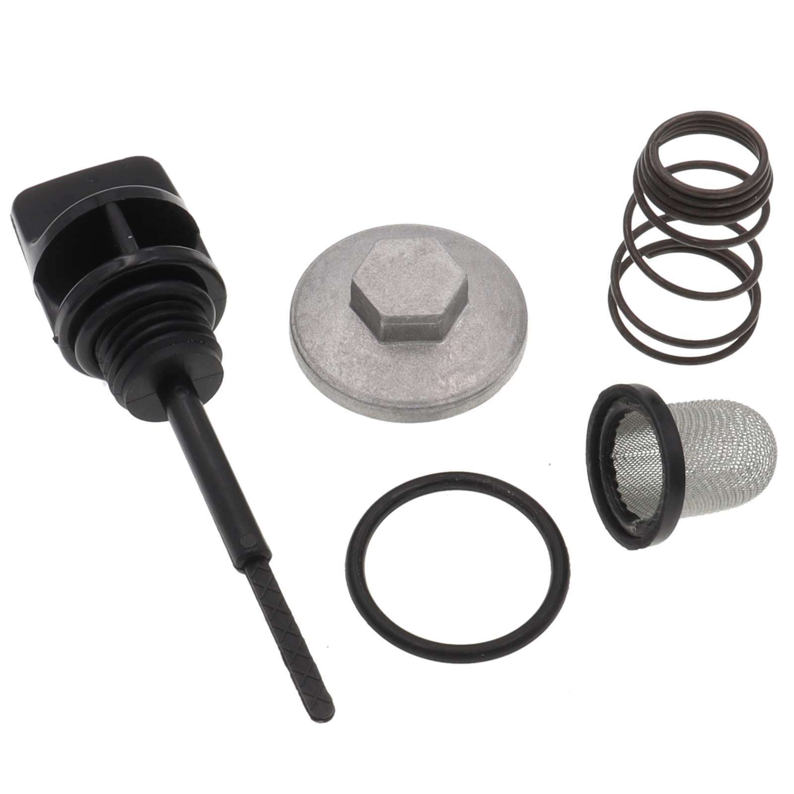 หน้าจอน้ํามันสุทธิกรองชุด Dipstick สําหรับ 4 จังหวะสกู๊ตเตอร์ ATV GY6 50 125 150cc 139QMB / 152QMI / 157QMJ / 137QMA