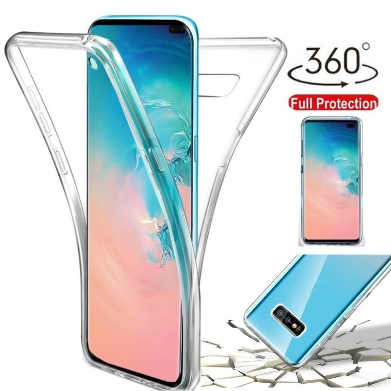 360 °   Funda protectora trasera completa para teléfono móvil Samsung Galaxy S8 S9 S10 S20 Note 8 9 10 Plus 20 funda rígida de PC ultra mixta