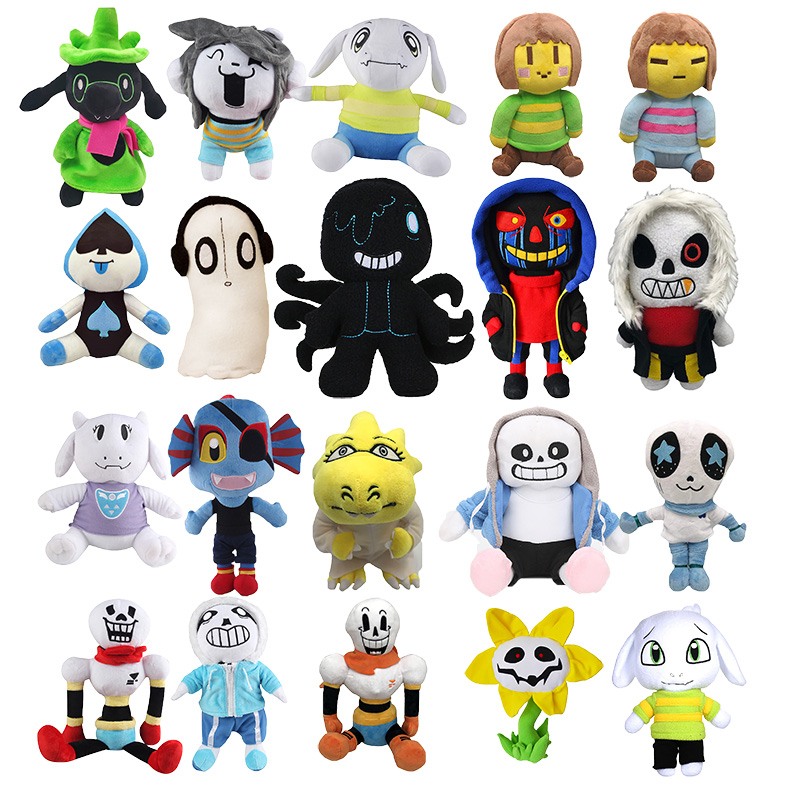 20 Stile Undertale Plüschtiere Cartoon Sans Plüschpuppen Frisk Chara Gefüllte weiche Zombie-Spielzeuge für Kinder Weihnachtsgeburtstagsgeschenke