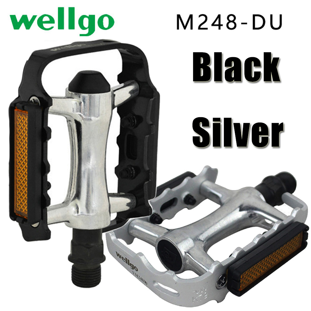 Wellgo M248 Mountainbike Pedaal Road Fiets Fixed Gear Du Lagers Antislip Ultralichte Pedaal Pedaal Schroefdraad fiets Accessoires