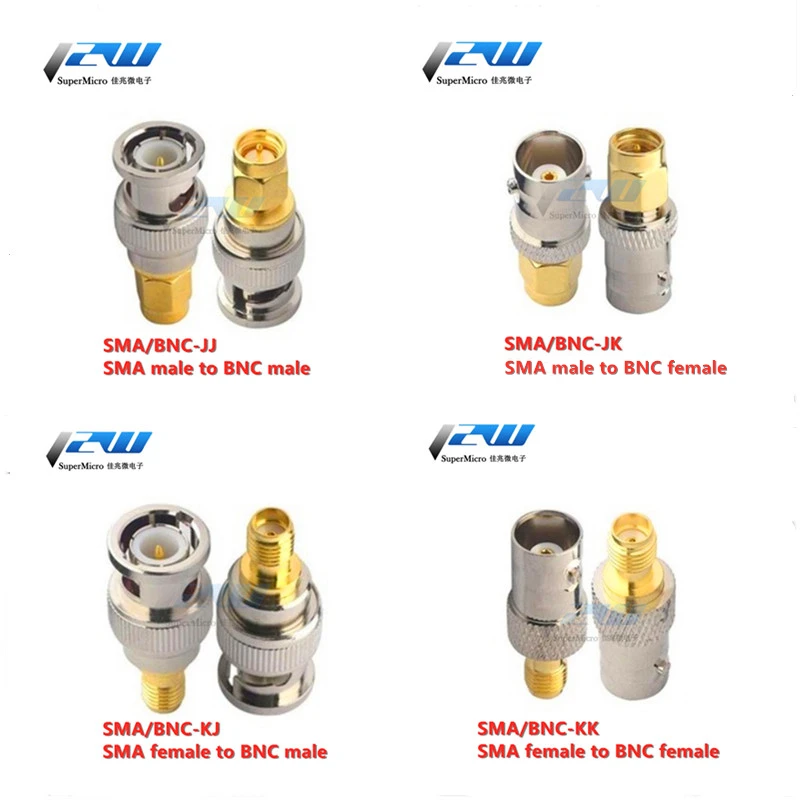 BNC Ke SMA Konektor Tipe Laki-laki Perempuan RF Konektor Adaptor Tes Konverter Kit Transmisi Kabel SMA Ke BNC Konektor