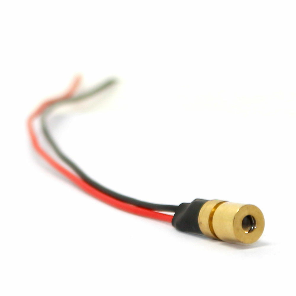 Módulo de punto de diodo láser naranja-rojo, 635nm, 638nm, 3mW, 3V, 6x10mm