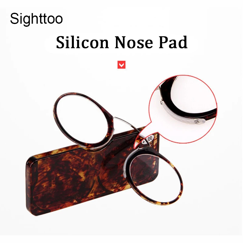 Sighttoo очки для чтения для носа, мужские очки для чтения, очки Pince-Nez, очки по рецепту с футляром, очки TR90 по рецепту