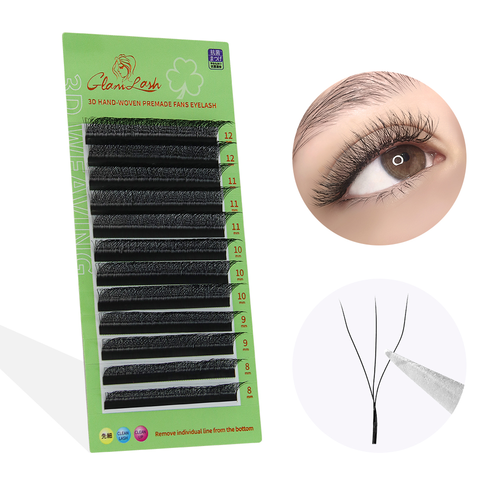 GLAMLASH W forme Extensions de cils 3D4D5D Volume préfabriqué ventilateur cils YY Style cils nouveau Faux vison Volume cils cils naturels