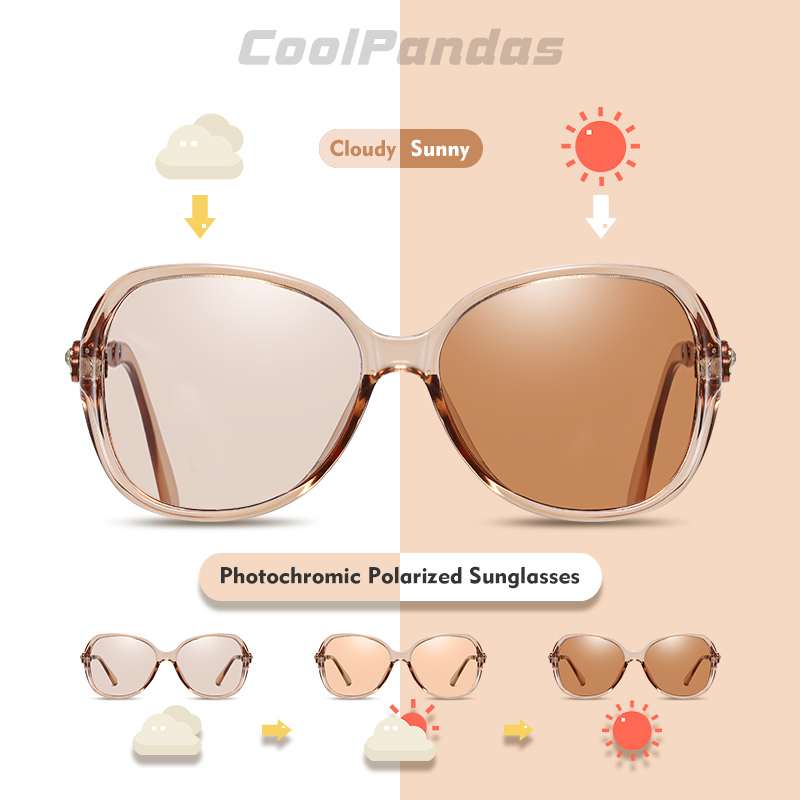 Occhiali da Sole Fotocromatici Polarizzati da Donna 2026, Occhiali Camaleontici per la Guida, Lenti Colorate Antiabbagliamento, Occhiali da Sole Donna