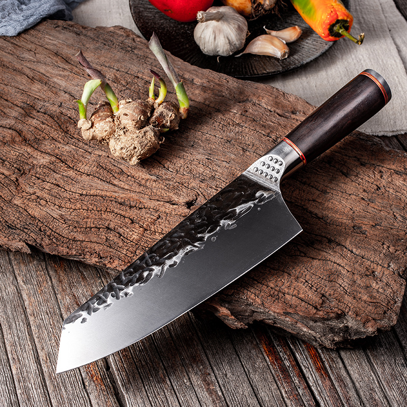 Coltello da cuoco giapponese Coltello da cucina Kiritsuke forgiato fatto a mano Coltello in acciaio inossidabile per carne Frutta Pesce Verdura Coltello da macellaio