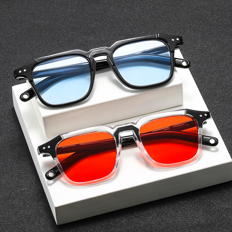 Nuovo arrivo di alta qualità nuovo misuratore di giunzione occhiali da sole quadrati per unghie Moda uomo occhiali hip hop occhiali da sole retrò per le donne