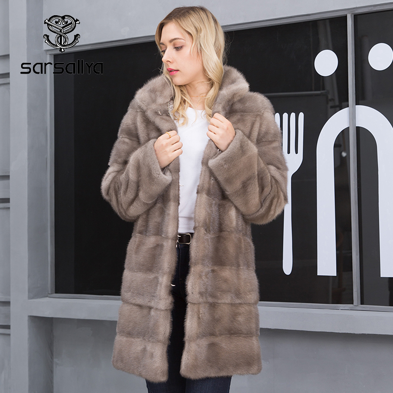 Abrigo de piel de visón de gran tamaño para mujer, abrigos de piel Natural para invierno, chaquetas largas y gruesas de cuero genuino para mujer, desmontable, novedad de 2023