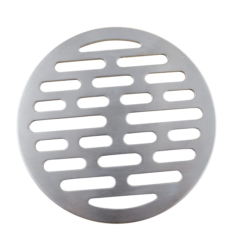 1 unidad de cubiertas redondas para drenaje de suelo de 10CM/11,2CM, suministros de baño, cubiertas para drenaje de suelo cepilladas de acero inoxidable en tono