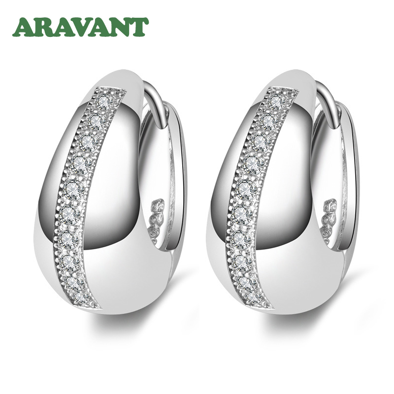 Real 925 prata esterlina 18mm pequenos brincos de argola para mulheres jóias de casamento presente