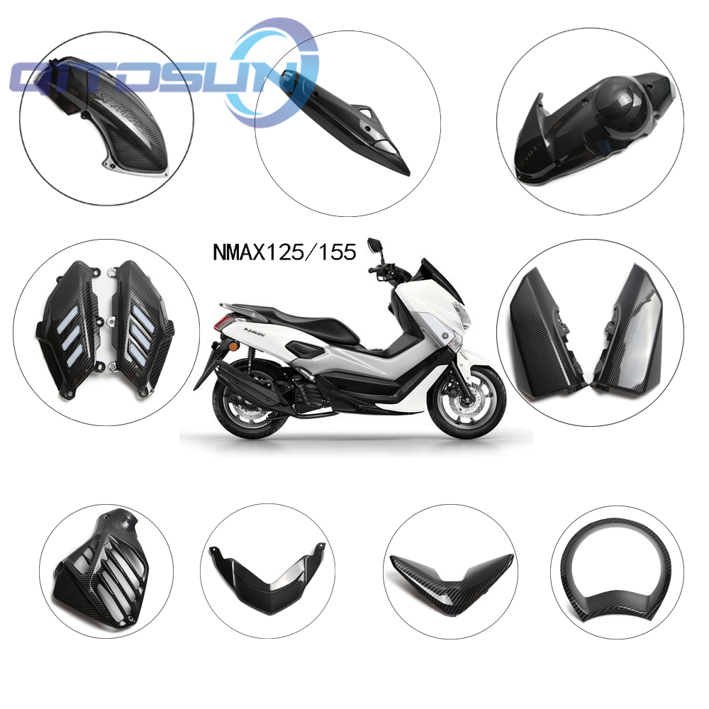 สำหรับYamaha Nmax155 N-Max 155 2016 - 2019 Fairingชุดพลาสติกรถจักรยานยนต์คาร์บอนไฟเบอร์รูปแบบตกแต่งฝาครอบ