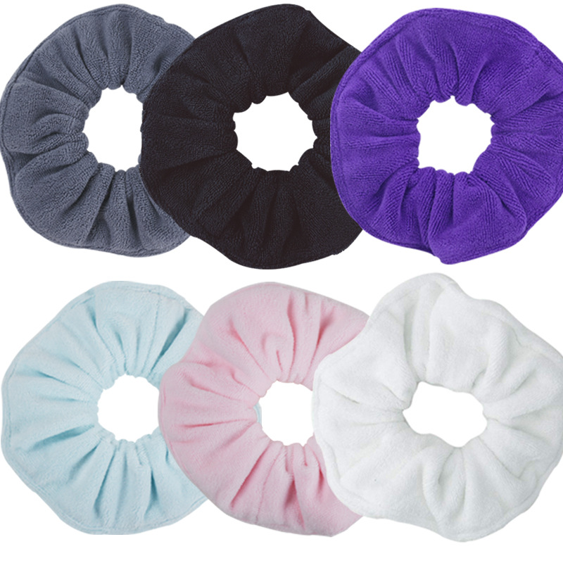 Nieuwe Vrouwen Groot Wide Microfiber Haar Drogen Scrunchies Handdoek Haarband Voor Pluisvrij Effen Rubberen Band Haar Band Voor sport Yoga
