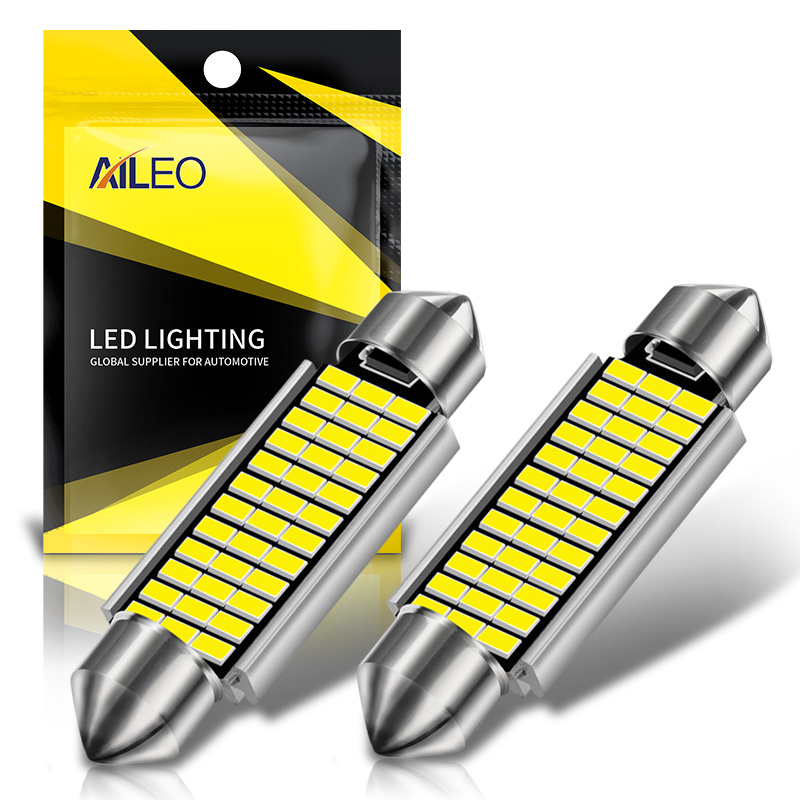 AILEO 2 шт. C5W LED CANBUS 31 мм 36 мм 39 мм 42 мм C10W Светодиодная лампа 4014 Чип 12 В Лампа для чтения Салон автомобиля Белый 6000 К Бесплатно