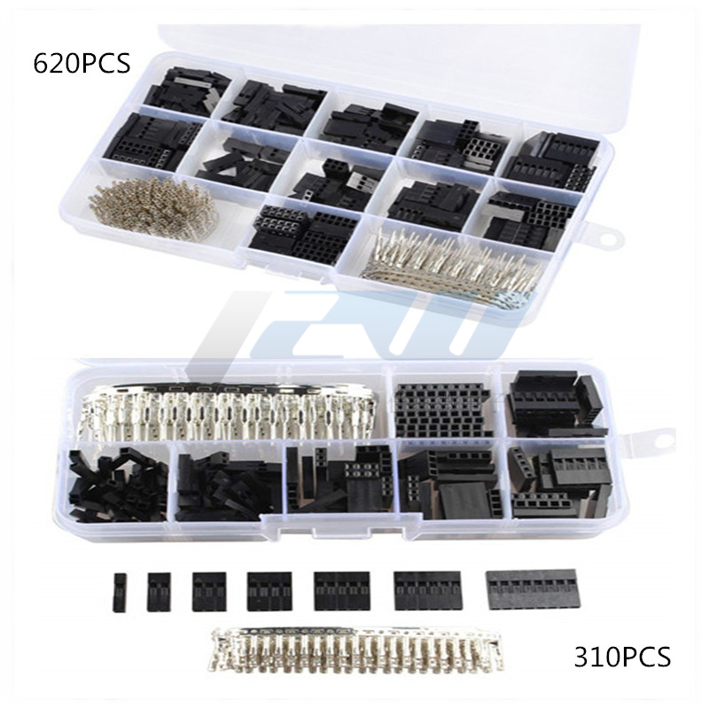 620 stücke/310 stücke 2,54mm DuPont jumper stecker shell mit terminal kit