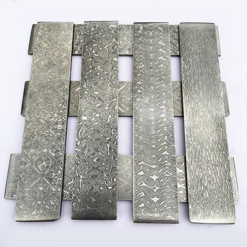 Hoa Văn Mẫu Mới VG10 Kẹp Thép Damascus Cho DIY Tinh Tế Dao Làm Bằng Thép Không Gỉ Lưỡi Dao Trống Đã Được HeatTreatment