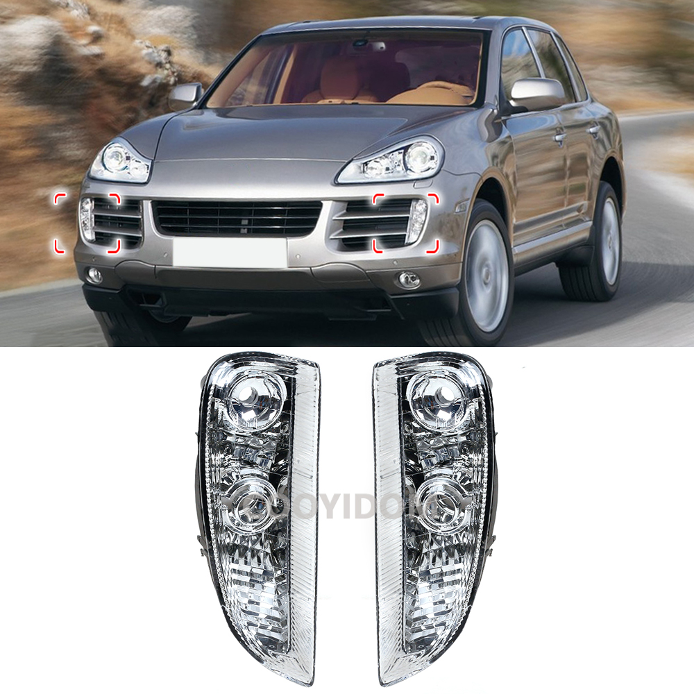 Auto DRL Voorbumper Rijden Licht Voor Porsche Cayenne 2007 2008 2009 2010 Auto Dagrijlicht Zonder Lampen