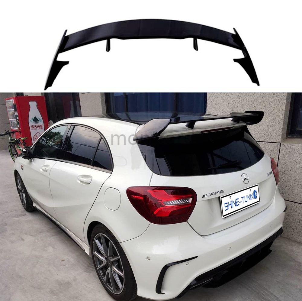 สำหรับ Mercedes Benz A Class W176 A160 A180 A200 A250 A45 AMG 5ประตู Hatchback 2013-2018 ABS พลาสติกด้านหลังสปอยเลอร์ปีก Trunk Cover