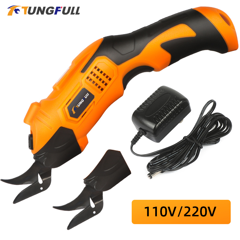 220V Vải Sạc Điện Kéo Thép Tungsten Cắt Đầu Pin Không Dây Kéo Cắt Vải Da Dụng Cụ Cắt