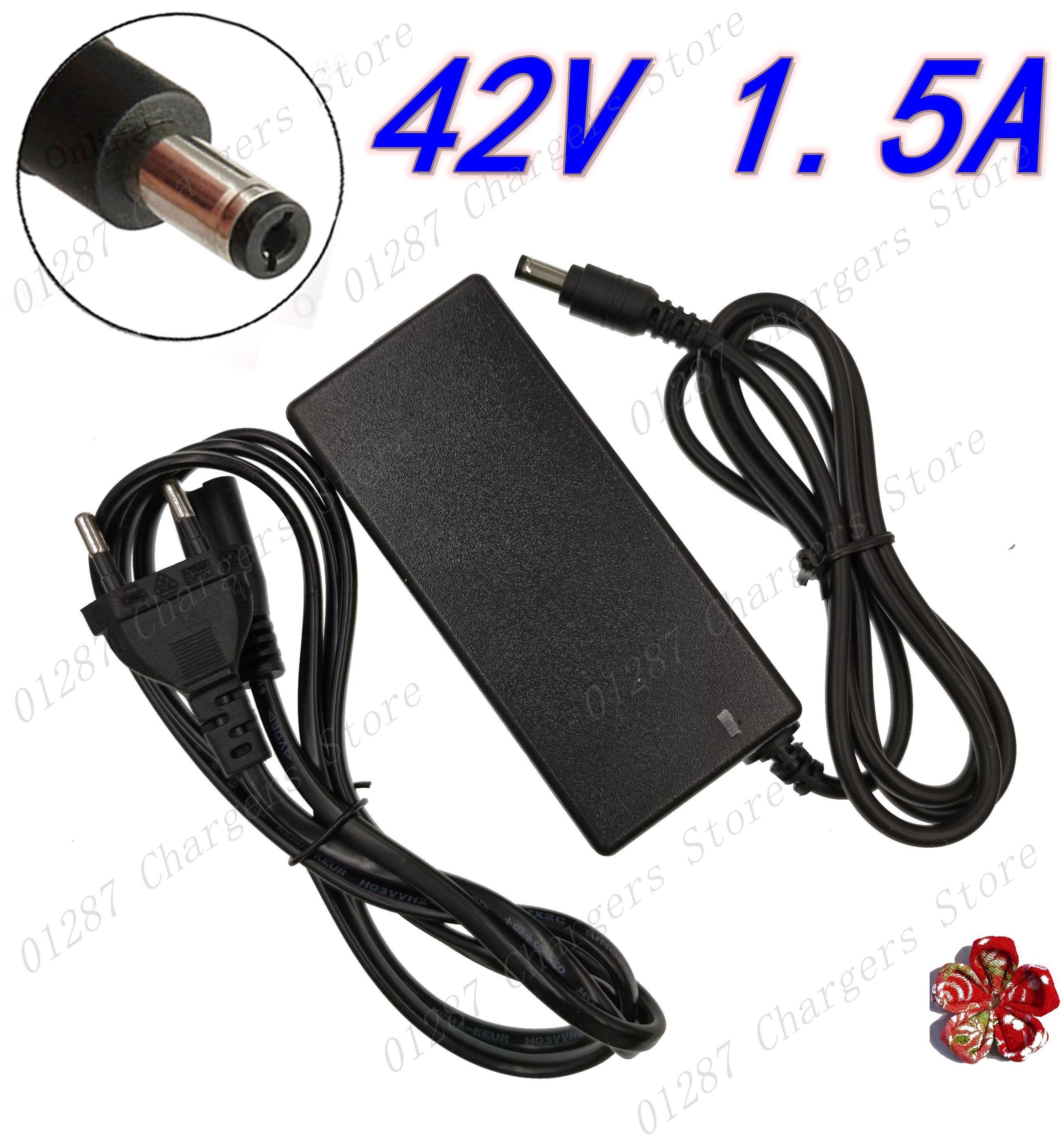 Chargeur 42V 1.5A, entrée 100-240 VAC, chargeur lithium Li-ion Li-poly pour vélo électrique 10Series 36V, chargeur de batterie 36V 2A