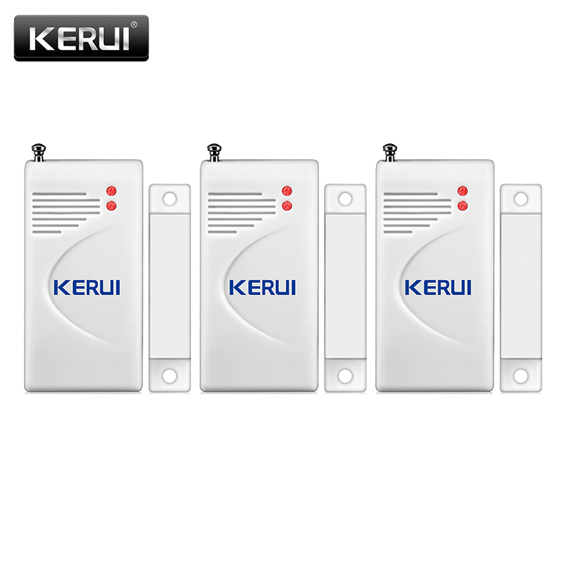 Kerui 433mhz sensor de porta sem fio alarme casa segurança janela/porta sensor detector para w18 w20 k52 wifi gsm sistemas alarme