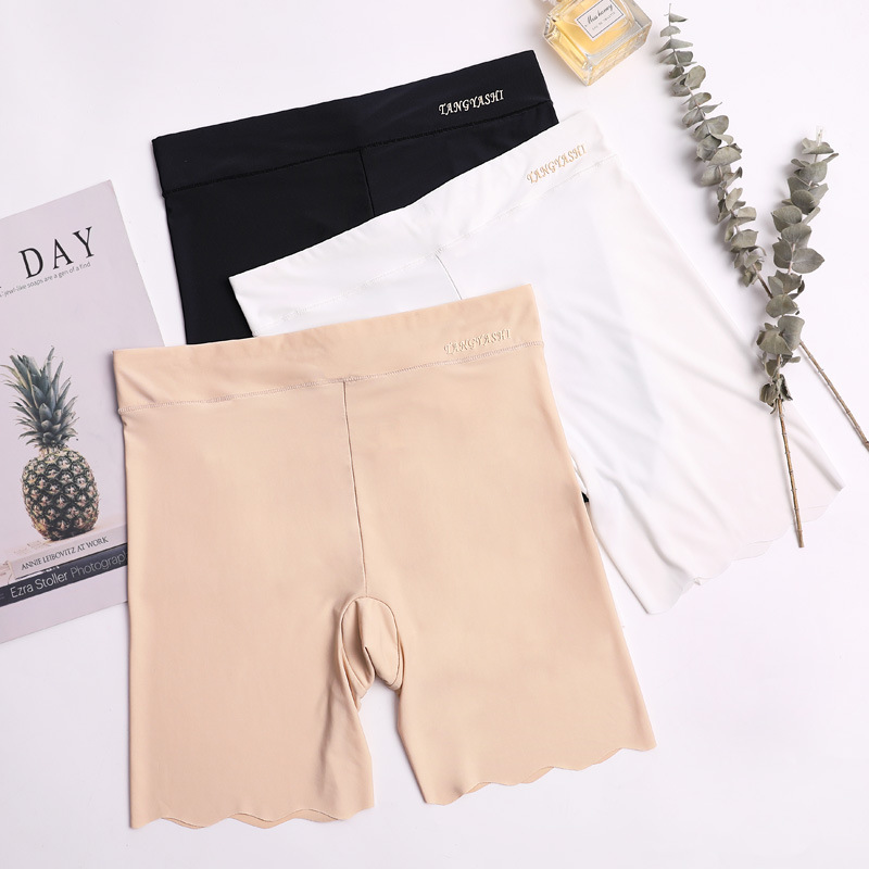 M~4XL Damen-Sicherheitshose, dünne, atmungsaktive, nicht kräuselnde Boxershorts, kurze Hosen mit hoher Taille, Übergröße, viereckige Legging-Shorts
