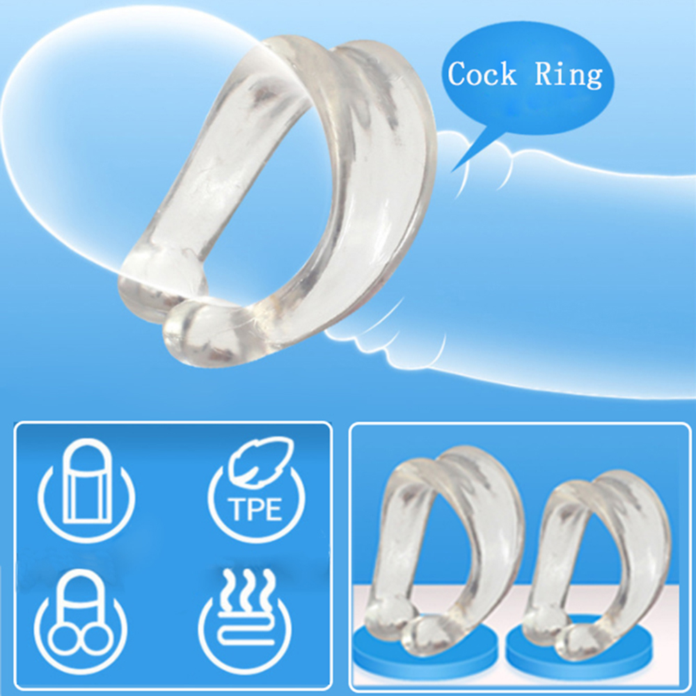 2 Pcs C-Form Cock Ring Penis Vorhaut Korrektur Ring Eichel Ausgesetzt Schloss Spermien Verzögerung der Ejakulation Sex Spielzeug für Mich