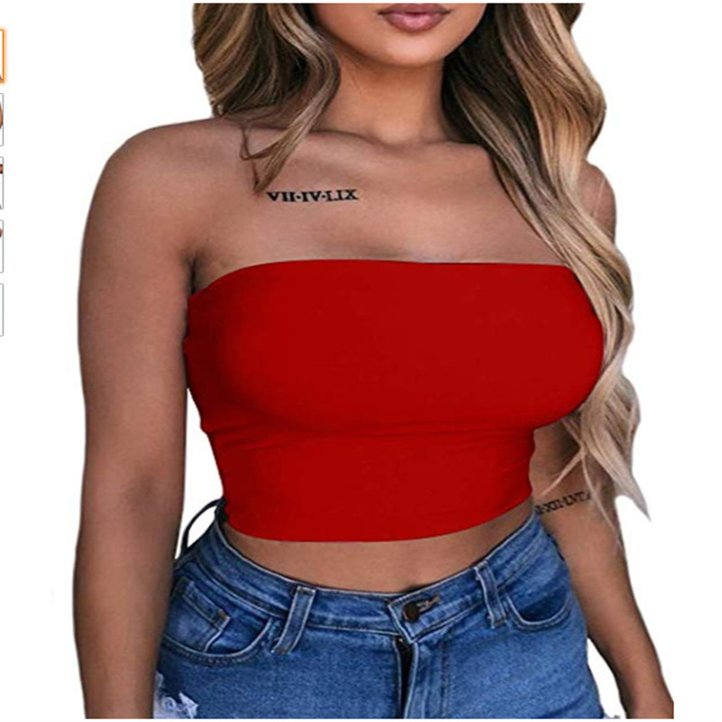 Top Vrouwen Beha Selling Effen Kleur Tube Tops In Europa En Amerika Nieuwe Yoga Sport Vrouwen Gewikkeld Vest Vrouwen 'S Tube Top Cropped